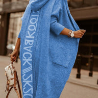 Knitted Hooded Cardigan