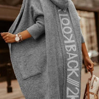 Knitted Hooded Cardigan