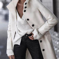 Thin Long Woolen Coat