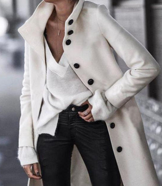 Thin Long Woolen Coat