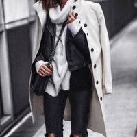 Thin Long Woolen Coat
