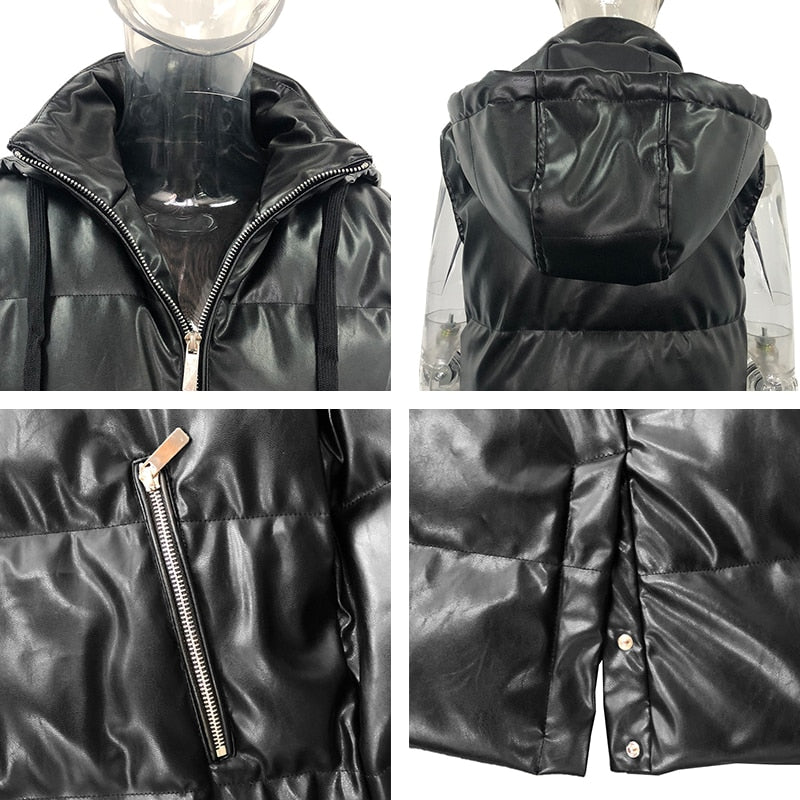 Maggie Black Hooded Vest