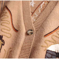 Embroidery knitted Cardigan