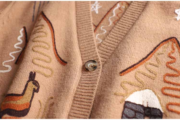 Embroidery knitted Cardigan
