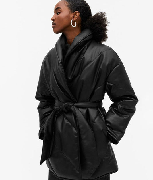 Ruby Loose PU Leather Coat