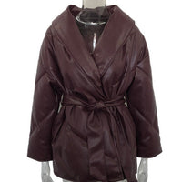 Ruby Loose PU Leather Coat