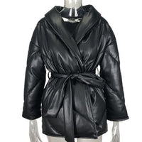 Ruby Loose PU Leather Coat