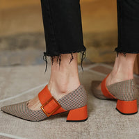 JANE ORANGE HEELS