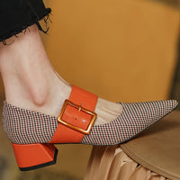 JANE ORANGE HEELS