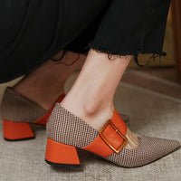 JANE ORANGE HEELS