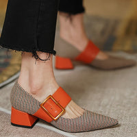 JANE ORANGE HEELS