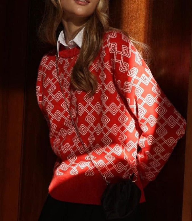 Sofi Elegant Print Pullover