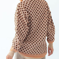 Multi-color Knitted Cardigan&England Style