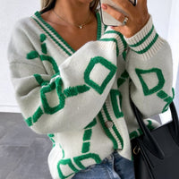 D-Letter Printed Cardigan