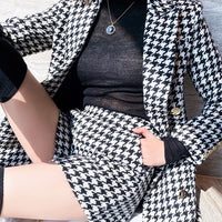 Houndstooth Tweed Two-piece Suit
