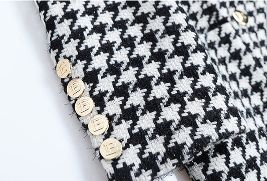 Houndstooth Tweed Two-piece Suit