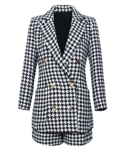 Houndstooth Tweed Two-piece Suit