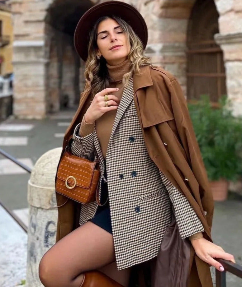 Sara Plaid Office Lady Jacket