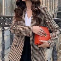Sara Plaid Office Lady Jacket