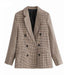 Sara Plaid Office Lady Jacket