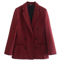 Sara Plaid Office Lady Jacket