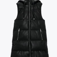 Maggie Black Hooded Vest