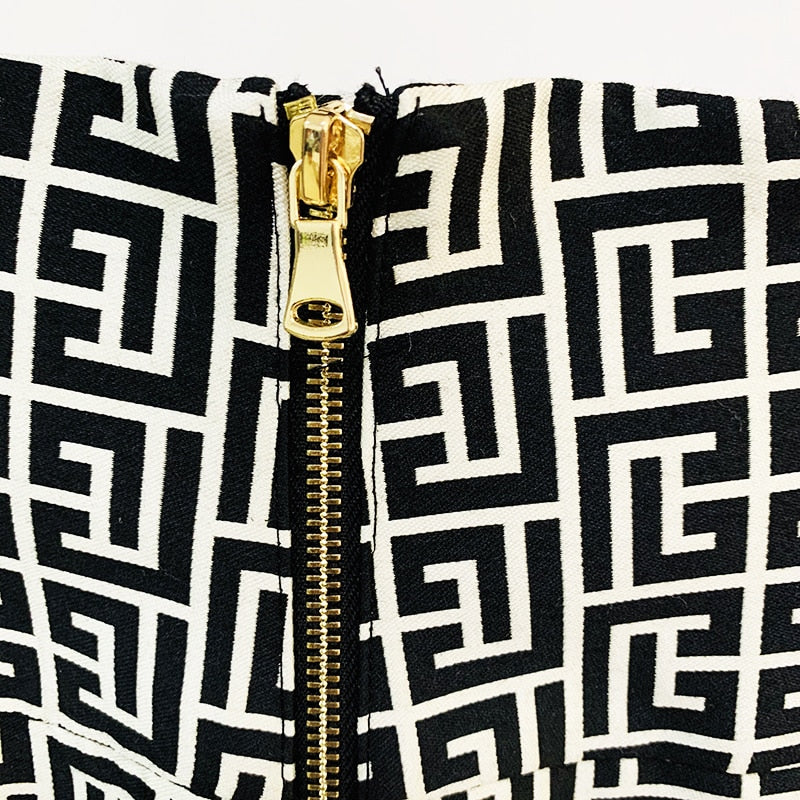 Geometric Jacquard  Blazer&Pants