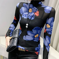 Frida Top&Floral Printed Mesh