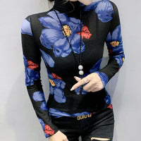 Frida Top&Floral Printed Mesh