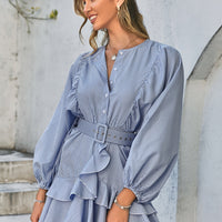 Sandra Ruffle mini Dress