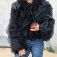 Elegant Ruffles Chiffon Blouses