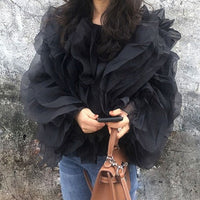 Elegant Ruffles Chiffon Blouses