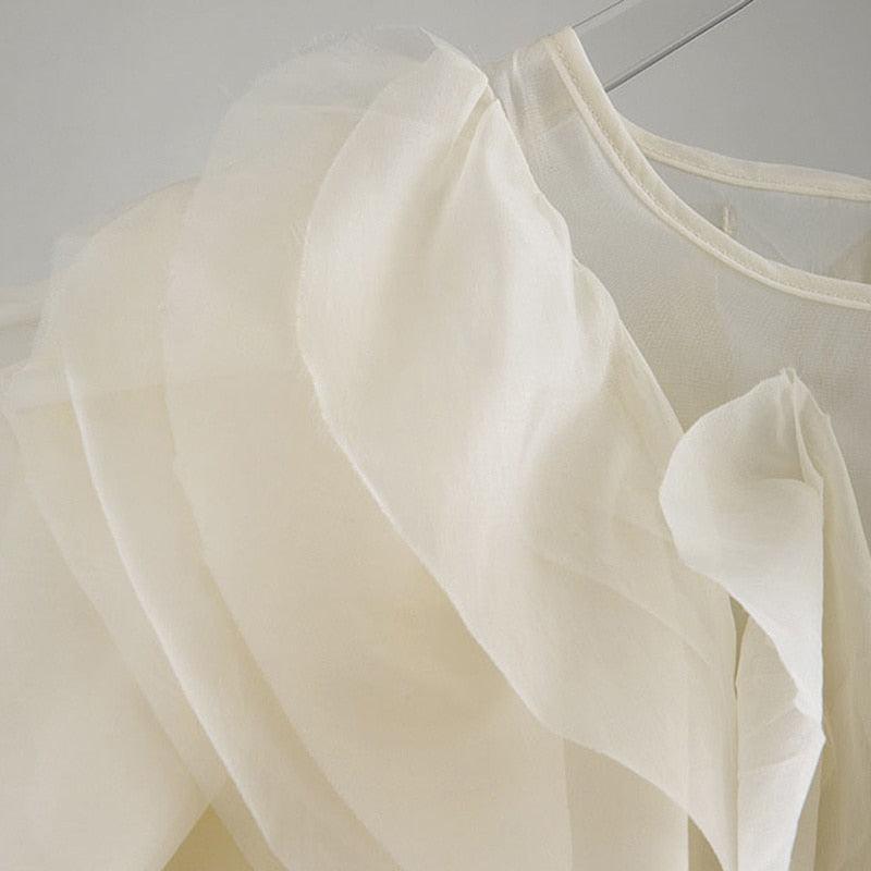 Elegant Ruffles Chiffon Blouses