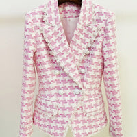 Houndstooth Blends Tweed Blazer