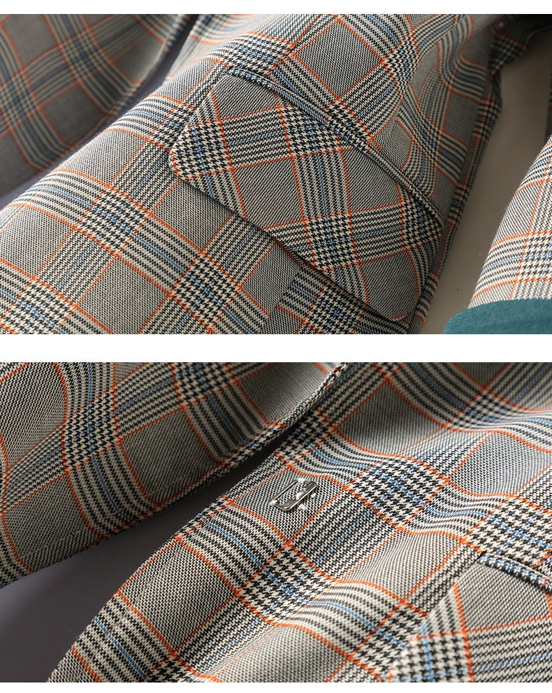 Business Plaid Spring Blazer