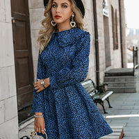 Ruffled leopard mini dress