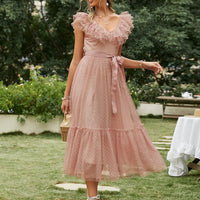 Backless Ruffle party Dress