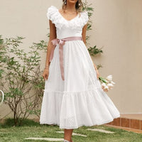 Backless Ruffle party Dress