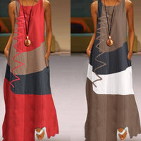 Summer Patchwork Maxi Dress