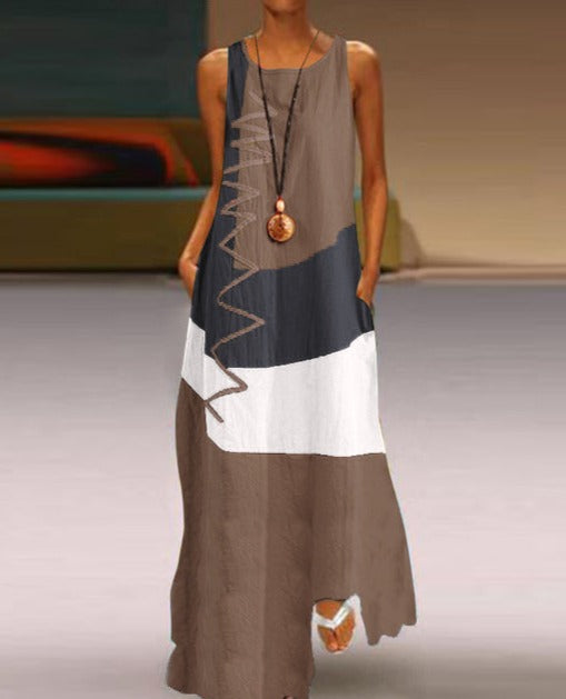 Summer Patchwork Maxi Dress