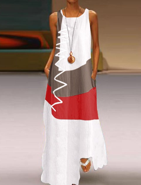 Summer Patchwork Maxi Dress