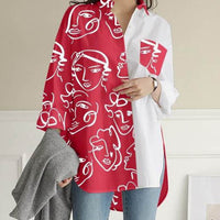 Zenna Printed Patchwork Blouse